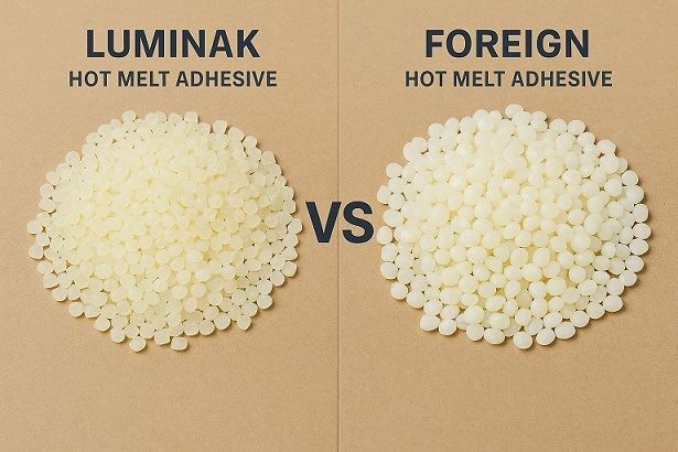 مقایسه چسب‌های گرماذوب لومیناک با نمونه‌های خارجی